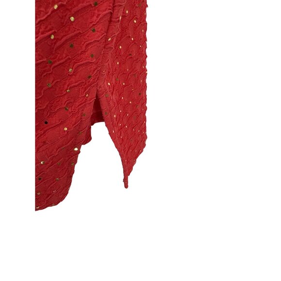 Catherines V-Neck Tunic With Gold Accents Short Sleeves Womens Size 3X - Picture 4 of 8